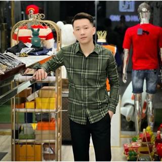 Áo sơ mi nam tay ngắn phối caro BBR boy phố vải cotton lọai 1 dày dặn co giãn fom vừa mặc mát, áo cổ thuyền nam VBSHOP12