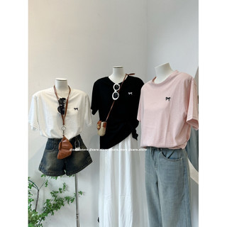 Áo pull giấy thêu nơ new freesize [HÌNH THẬT]