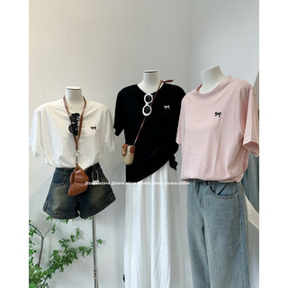 Áo pull giấy thêu nơ new freesize [HÌNH THẬT]