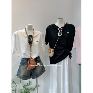 Áo pull giấy thêu nơ new freesize [HÌNH THẬT]