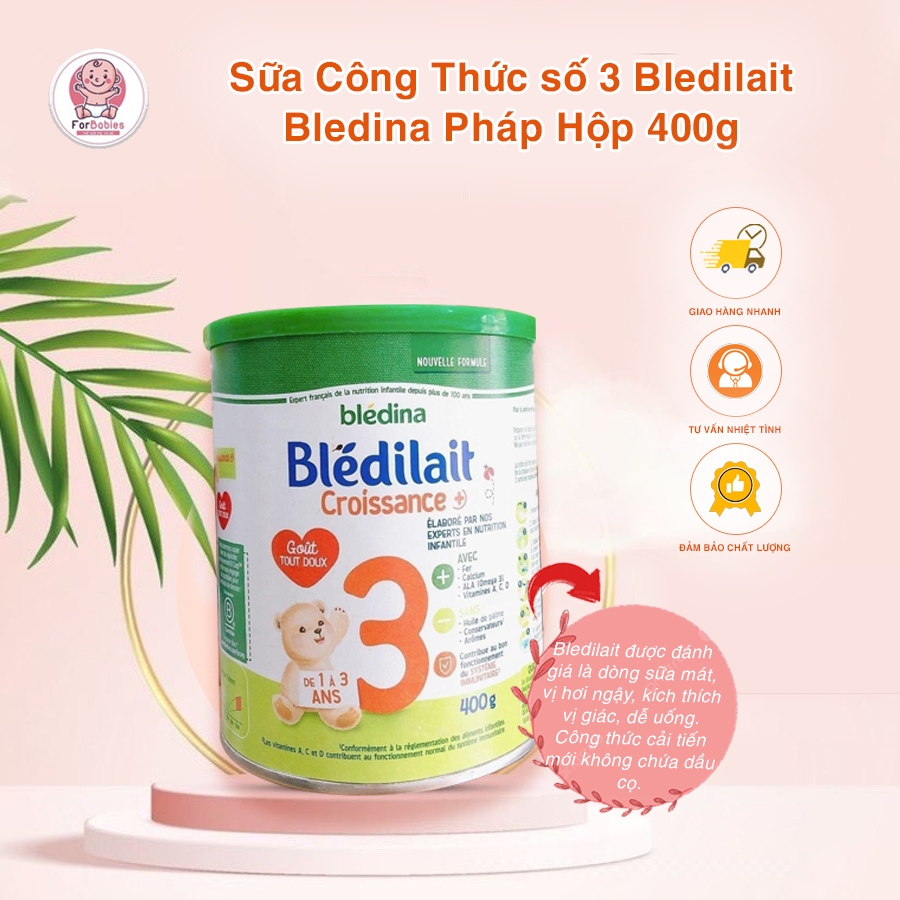 Sữa Công Thức số 3 Bledilait Bledina Pháp Hộp 400g