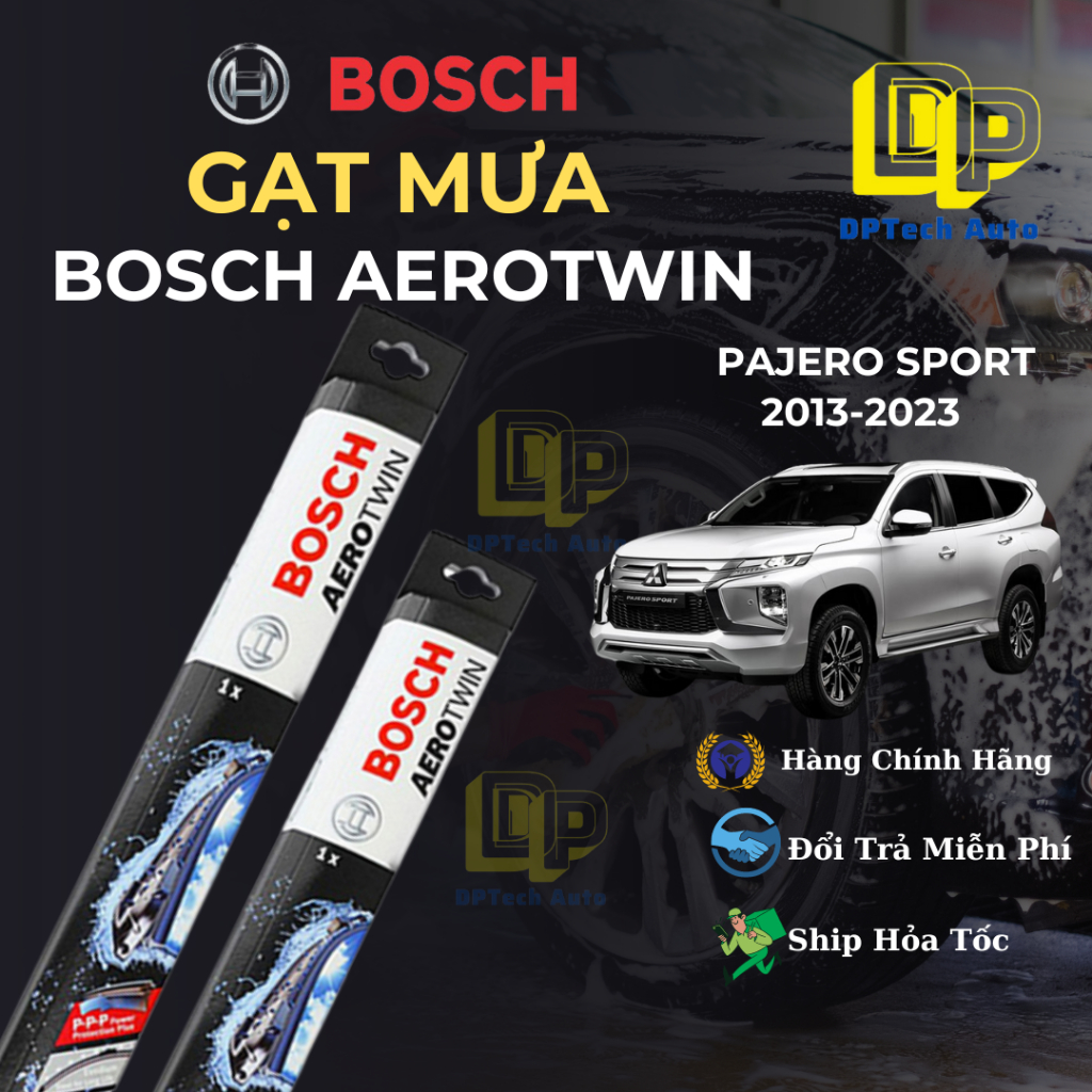 Gạt Mưa BOSCH AeroTwin Xe Mitsubishi Pajero Sport 2013 đến 2023 Gạt Mưa BOSCH AeroTwin Chính Hãng