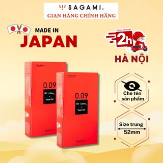 Combo 2 hộp Bao cao su có gai Sagami Super Dots 0.09 (Hộp 10) - baocao su nam Dày