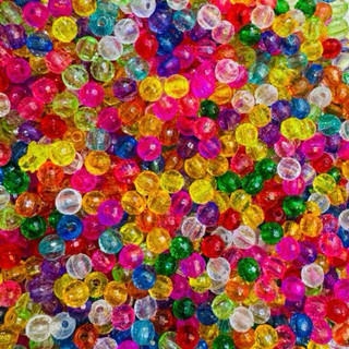 50g/100g chuỗi hạt pha lê tròn nhựa 6-8-10mm