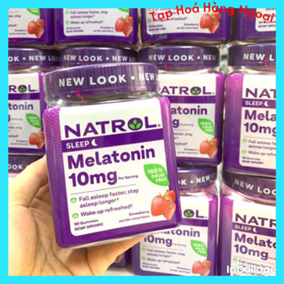 Kẹo ngủ Melatonin Gummies Natrol 10mg nội địa Mỹ hộp 90 viên