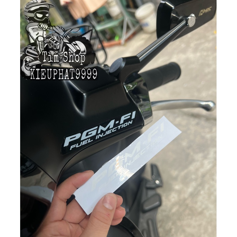 Tem Decal logo PGM fi chữ trắng