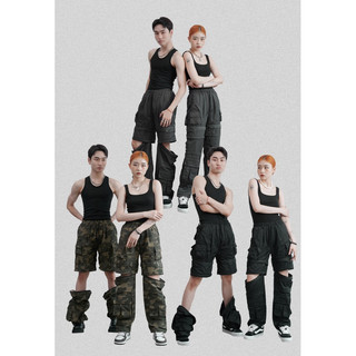 Quần túi hộp chất dù 2-in-1 “multi pocket cargo pants”