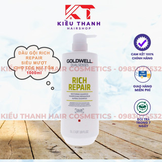 [Chính hãng] Dầu gội phục hồi tóc hư tổn Goldwell Rich Repair Shampoo 1000ml