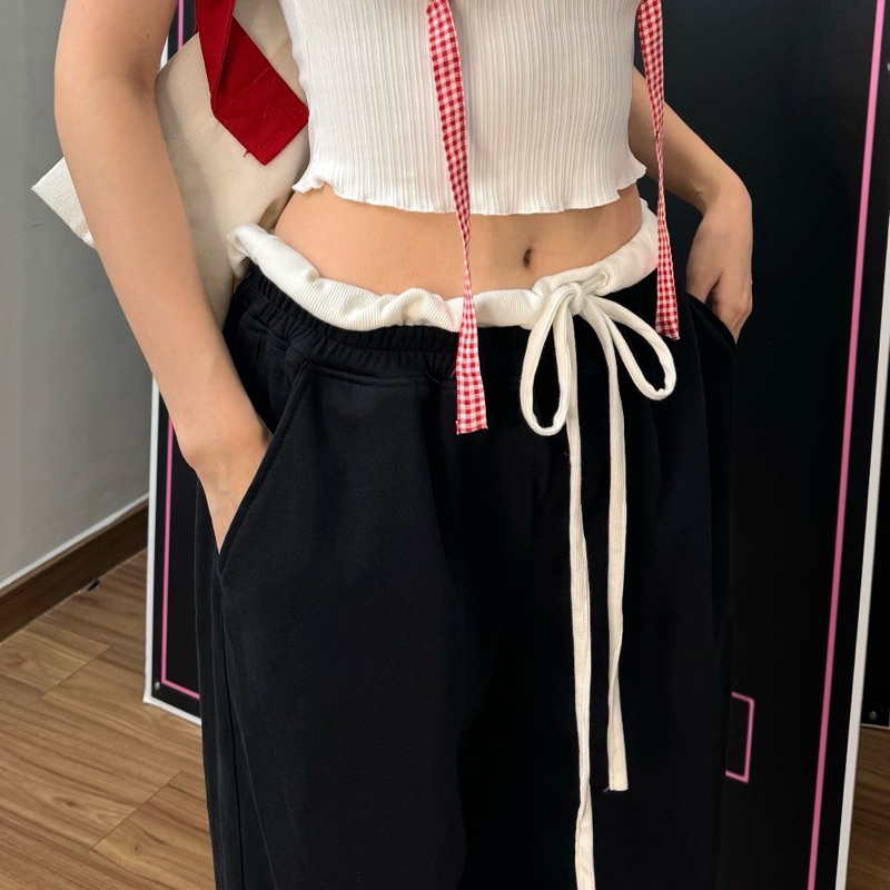 AB HOUSE - quần nỉ dây rút BOW PANTS form rộng nam nữ