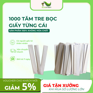 1000 Tăm Bọc Giấy, Tăm Tre Xỉa Răng Dùng 1 Lần Cho Nhà Hàng - T2Ecogreen