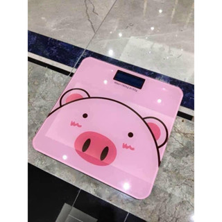 Cân điện tử sức khỏe thông minh hình lợn hồng cute, cân tiểu ly mini nhà bếp dùng pin