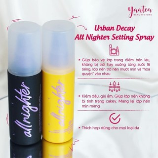 Xịt giữ make up kiềm dầu ur.ban de.cay all nighter 118ml