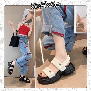  Sandal Nữ Quai Dán N413 Hàng Quảng Châu Hot Trend Dép Nữ Đế Cao 5cm Siêu Êm 