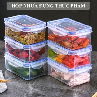 Hộp nhựa đựng thực phẩm HABO Hộp bảo quản thực phẩm lạnh có nắp đậy kín nhiều kích thước đựng thức ăn ngũ cốc