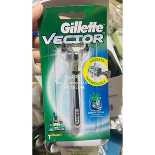 Dao cạo râu Gillette Vector 2 lưỡi kép chính hãng