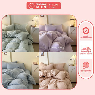    Hàng Có Sẵn   Bộ Chăn Ga Gối Đũi Muji 4 Món Chăn Hè Có Khoá Kéo - Set Chăn Ga Đũi Mùa Hè Mềm Mát - Bộ Ga Trải Giường 