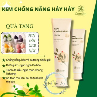 Kem chống nắng hây hây - chống nắng spf 40, pa ++ cỏ mềm 60g - an toàn cho mẹ bầu