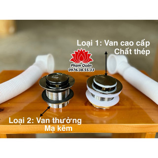Van xả bồn tắm cả ruột gà, van xả chậu rửa mặt
