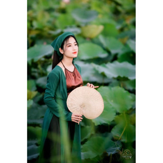 Áo dài tứ thân. Áo tứ thân chụp sen kèm mấn nhiều màu - Mẹ Gạo