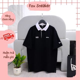 Áo polo new era đen cổ trắng hàng chính hãng code: 14109034 | fox sneaker