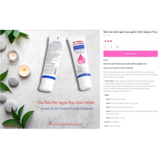 Seesee sữa rửa mặt ngừa mụn giảm nhờn tuýp 70g