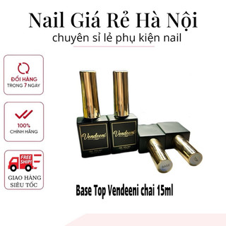 Sơn gel Base Top Vendeeni siêu bền chai 15ml chính hãng