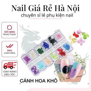 Hoa khô lụa cánh to làm nail-Phụ kiện trang trí nail