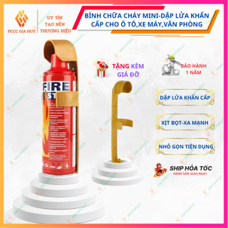 Bình xịt bọt cầm tay mini đa năng cứu hộ khẩn cấp FIRE STOP 1000ml phù hợp cho ô tô, xe máy