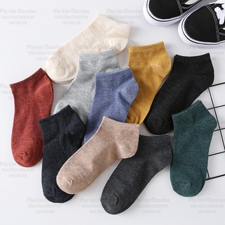 Vớ ngắn Cotton màu trơn sz Nữ