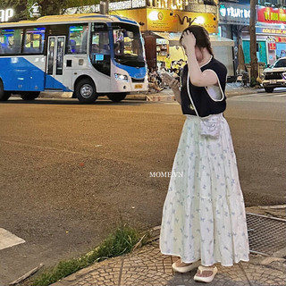 VÁY HOẠ TIẾT TẦNG XOÈ | DÁNG DÀI - MOME.VN