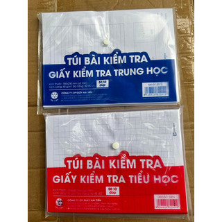 Giấy kiểm tra hồng hà cấp 1, 2 sét 50 tờ đôi