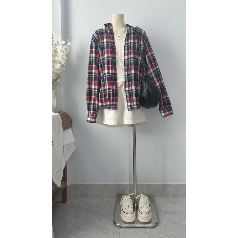 Áo sơmi caro form slim fit