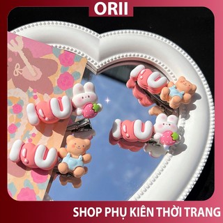 Kẹp tóc hình con gấu ,kẹp tóc mái dễ thương ,kẹp tóc mái ngộ nghĩnh ORII ,kẹp mỏ vịt hàn quốc nhẹ nhàn.