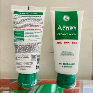 Acnes Creamy Wash – Kem Rửa Mặt Ngăn Ngừa Mụn - 100gram