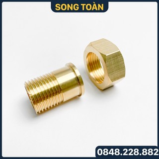 Đầu nối đồng hồ nước, phụ kiện rắc co đồng hồ nước dn15