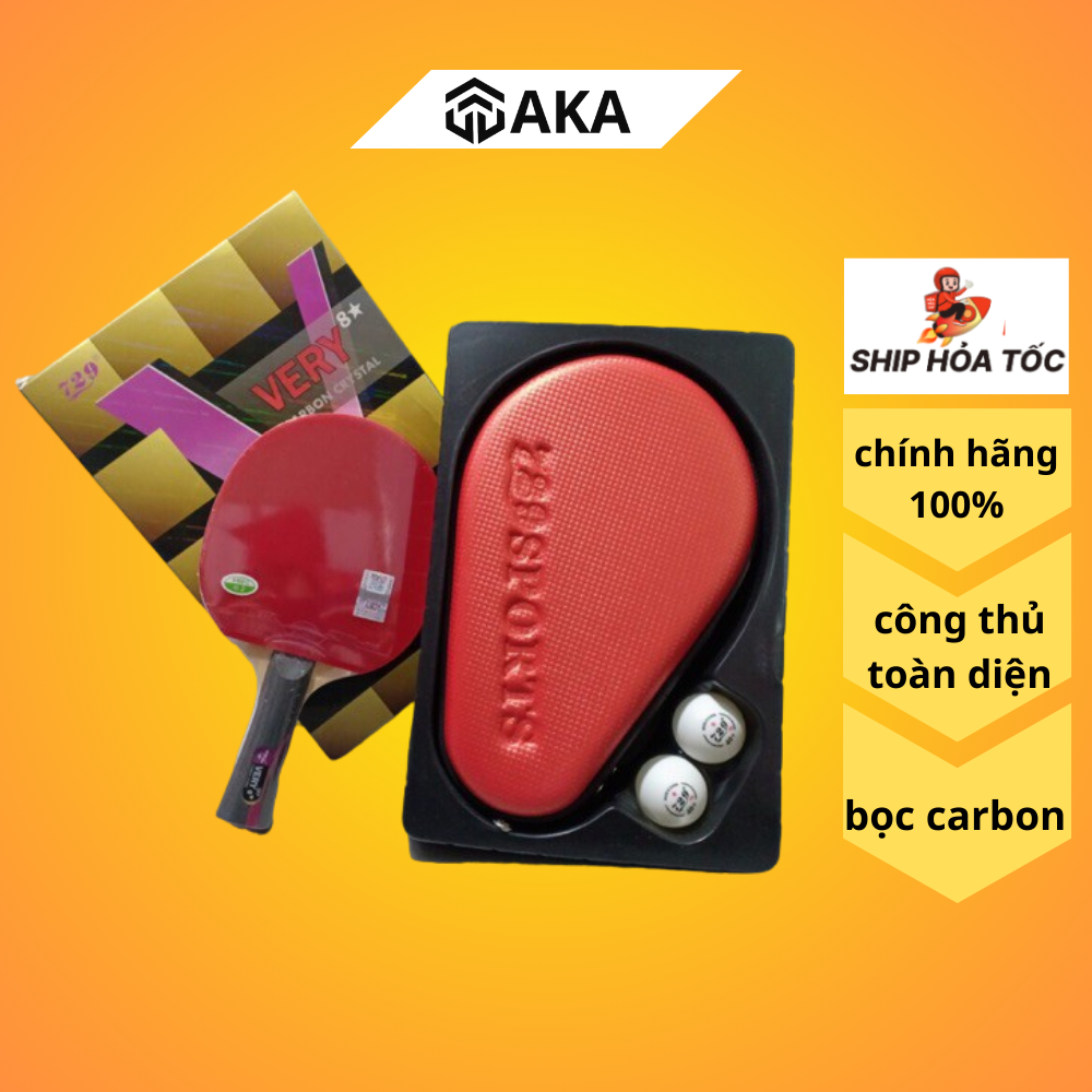 Vợt Bóng Bàn Very 8 Sao 💎𝑭𝑹𝑬𝑬𝑺𝑯𝑰𝑷💎 Vợt 729 Chính Hãng Công Thủ Toàn Diện -Aka -729
