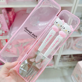 [Sẵn Hàng HCM] Set Muỗng Nĩa Hello Kitty