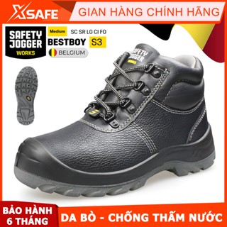 Giày bảo hộ lao động nam Jogger Bestboy S3 cổ cao da bò, chống đinh/ nước/ trượt Giày công trình dáng thể thao - XSAFE