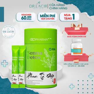 Phan tả diệp senna detox giúp thải độc ruột, hỗ trợ tiêu hóa tăng đào thải độc tố trong đường ruột dr lacir- hộp 30 gói