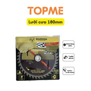 Lưỡi cắt gỗ shuriken, đĩa cắt gỗ 180, lưỡi cắt gỗ 40 răng, đĩa cắt gỗ máy bàn