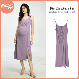 Đầm bầu basic hai dây dáng a - snugg snu2150