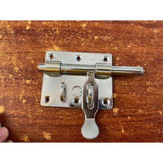 Chốt khóa cửa - then cửa bằng inox, bản lề then chốt gài khoá cửa có tay cầm bằng 100% inox-008