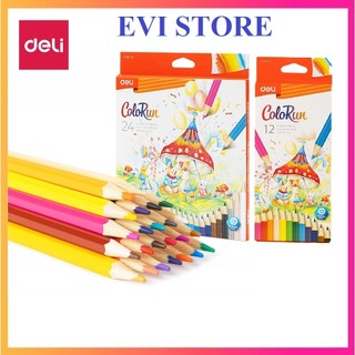 Bút chì màu color run deli ec130 / c130 / chì deli 12 màu / 24 màu