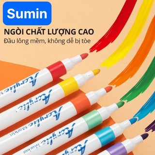 Bút acrylic marker cao cấp , bút màu acrylic 12/24/36/48/60 - bút lông màu