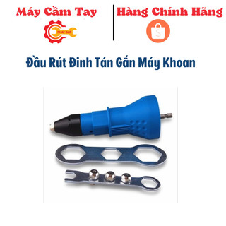 Đầu rút đinh tán gắn máy khoan thành máy rút đinh
