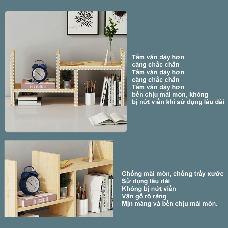 Bali Kệ Sách Gỗ Để Bàn Năng Điều Chỉnh Được Kích Thước Để Sách Đồ Dùng Cá Nhân Bằng Decor Bàn Làm Việc Bàn Học | BigBuy360 - bigbuy360.vn