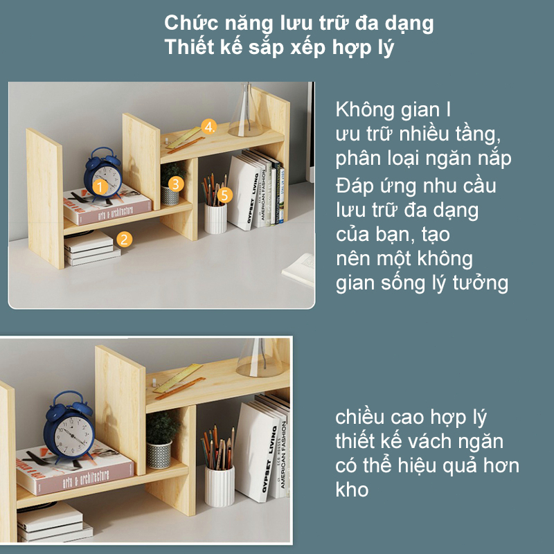 Bali Kệ Sách Gỗ Để Bàn Năng Điều Chỉnh Được Kích Thước Để Sách Đồ Dùng Cá Nhân Bằng Decor Bàn Làm Việc Bàn Học | BigBuy360 - bigbuy360.vn