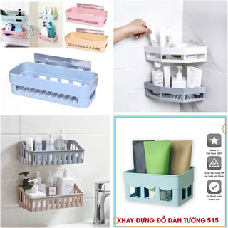 [FREESHIP] KHAY NHỰA DÁN TƯỜNG THẲNG - KỆ GÓC ĐỰNG ĐỒ NHÀ TẮM
