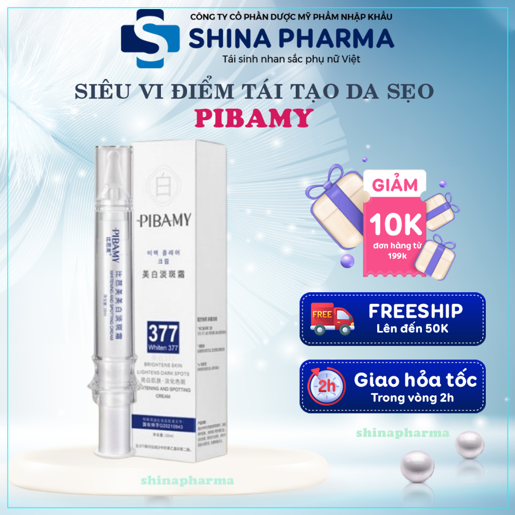 Siêu Vi Điểm Tái Tạo Sẹo Pibamy - Pibamy Tinh Chất Làm Mờ Sẹo Rỗ, Sẹo Đáy Nhọn Giải Phóng Hết Sẹo, Giúp Da Mịn Màng