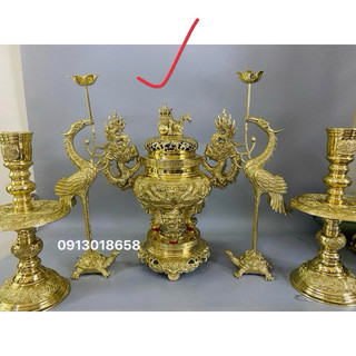 Bộ Đỉnh Thờ Lư Thờ Bằng Đồng Đúc Nổi Cao Cấp 50cm Bộ Đồ Thờ Đồng Cao Cấp - Đại Bái 555